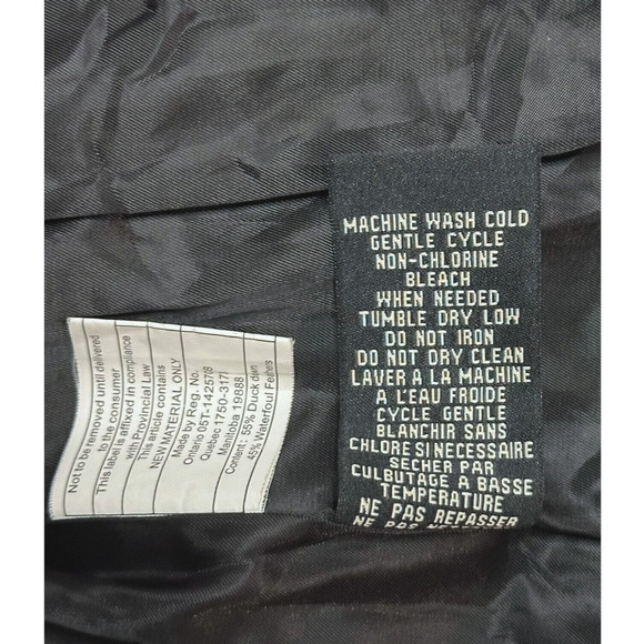 GUESS Puffer Jacket Biker Moto Down Feather Mockneck Gorpcore Chevron Black - Picture 14 of 15